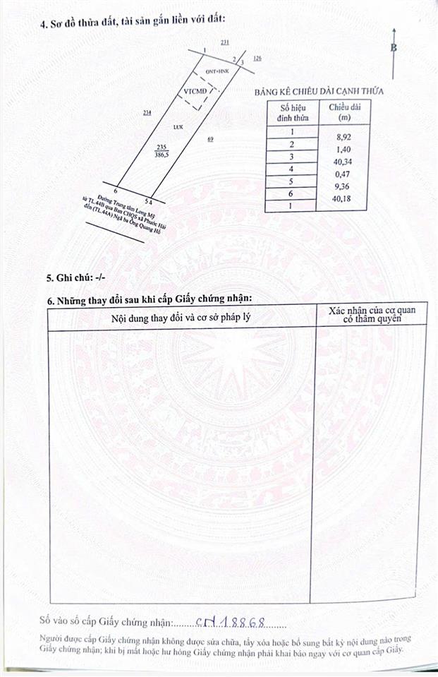 Cần tiền bán đất ven biển phước hải. mặt tiền đường nhựa, cách biển 5 phút  chỉ 2,9 tỷ/386,5m2