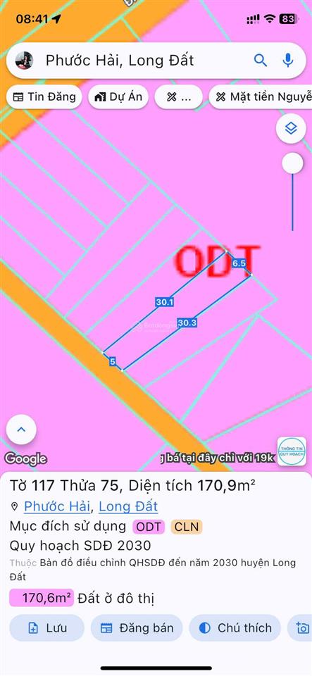 Bán gấp lô đất gần đường ven biển vũng tàubình châu (đường 42m) cách biển phước hải 5 phút