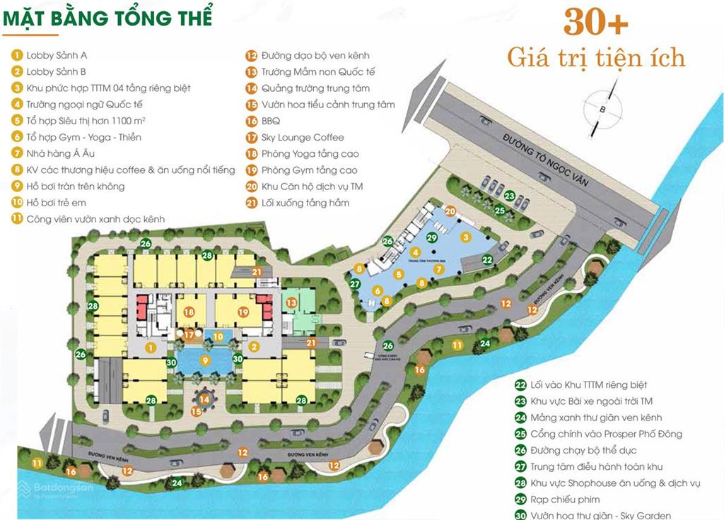 Bán căn hộ prosper phố đông, tam bình, tp.hcm. diện tích 52,5m2, 2pn 2wc.