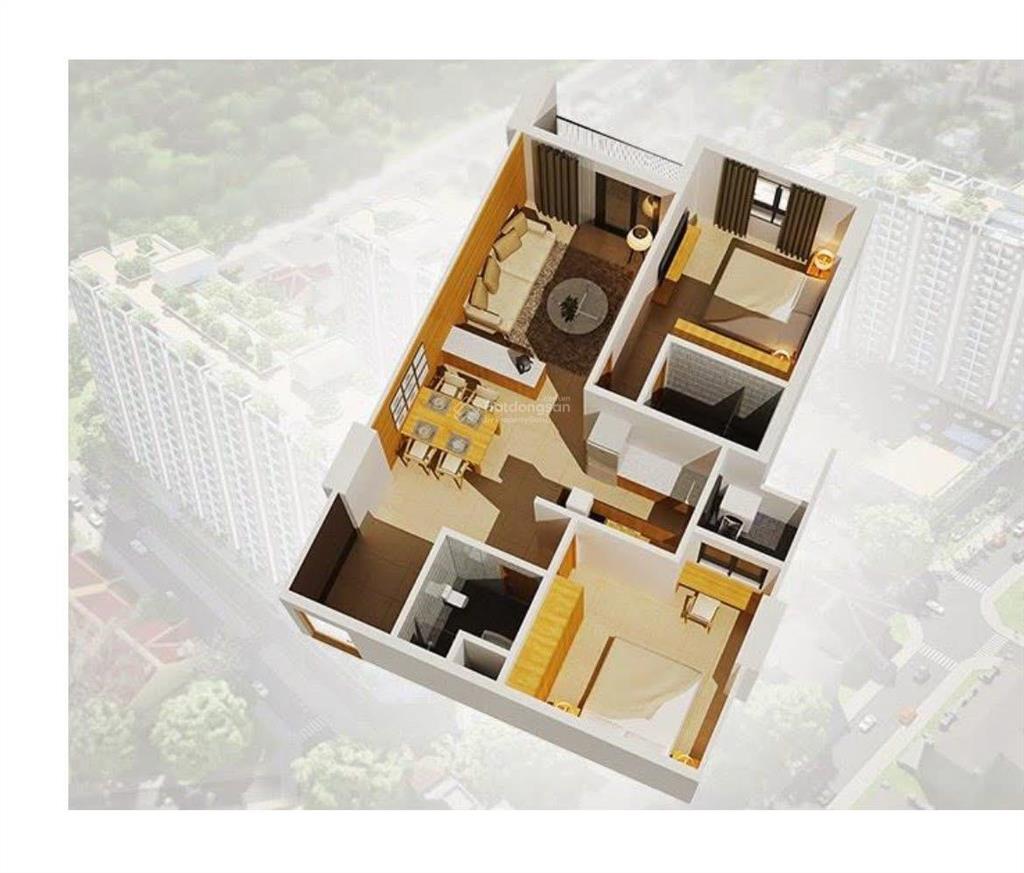 Cho thuê chung cư bộ công an dt 72 m² căn 2pn nhà trống