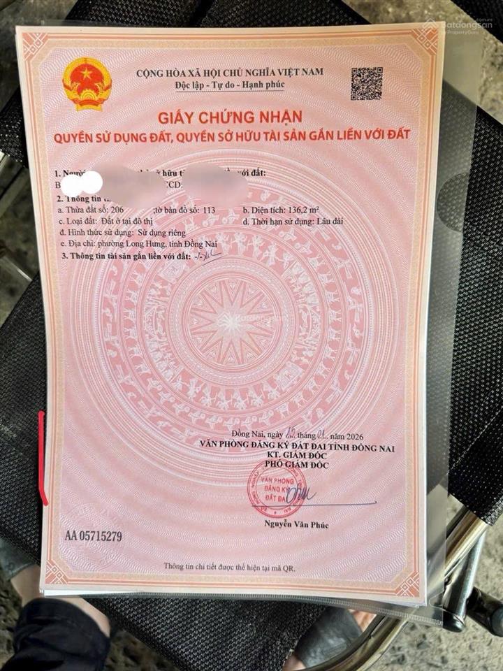 Chính chủ bán nhà long hưng mặt tiền kinh doanh 1 trệt 2 lầu ql51, 136m2 sổ riêng ngay bv shingmark