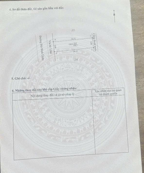 Chủ gửi bán lô đất biển tântrà, đường bùi bỉnh yên, ngũ hành sơn, 100m2 sạch đẹp, giá sốc 4.6 tỷ