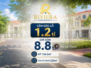 Chủ mua 10 tỉ nay bán lỗ còn 8.8 tỉ căn góc valencia aqua city sẵn nhà, hdmb.  0932 038 ***