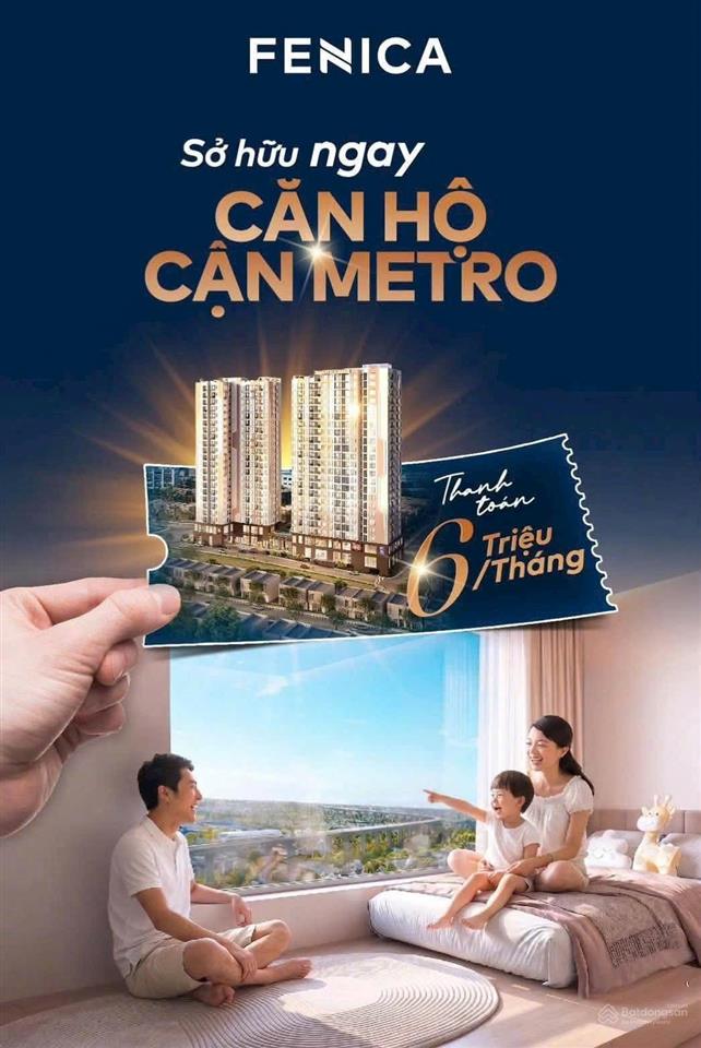 Suất nội bộ căn hộ fenica, căn 49m2 2pn ngay metro số 1, thanh toán chỉ 6 tr/tháng