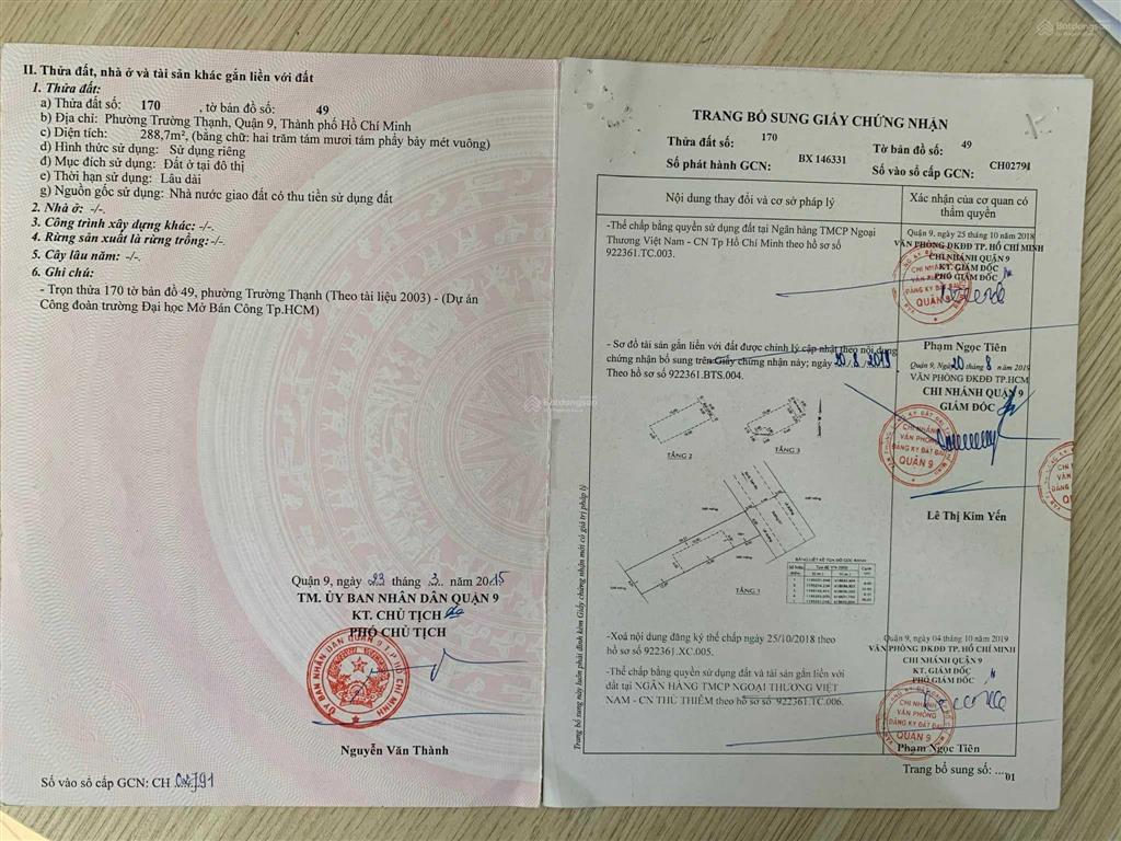 Chính chủ cần bán biệt thự tại khu dân cư đại học mở, đường tam đa, trường thạnh, thành phố thủ đức