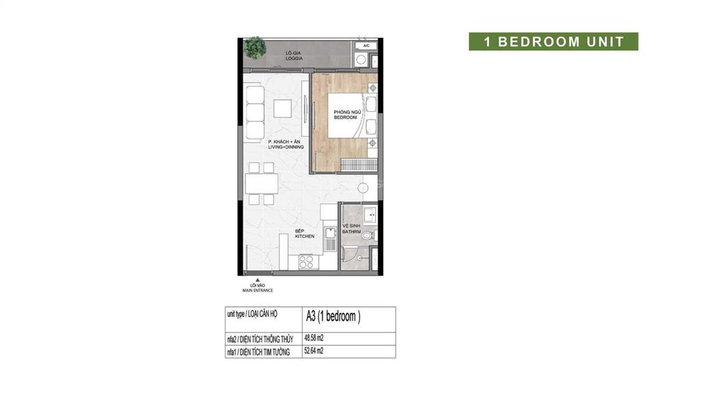 Sở hữu căn hộ 52.64m2 ban công dài view hồ bơi chỉ 4tỷ2 (all in)  thanh toán 30% nhận nhà