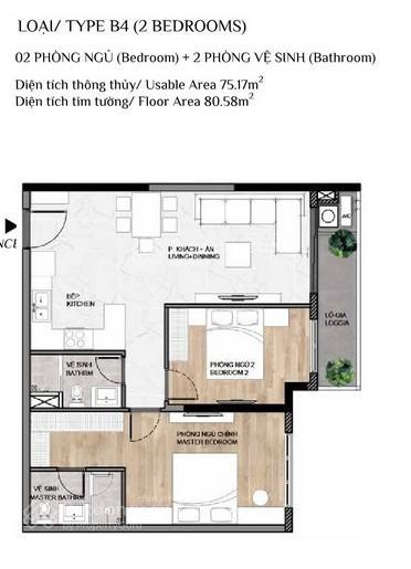 Gđ1 căn 2pn 80m2 view hồ bơi 5 tỷ 1 (all in)  thanh toán chỉ 5% ký hđmb