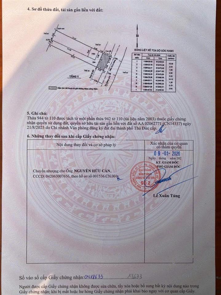 Bán lô đất siêu đẹp 4,5x17,5m hướng đông nam