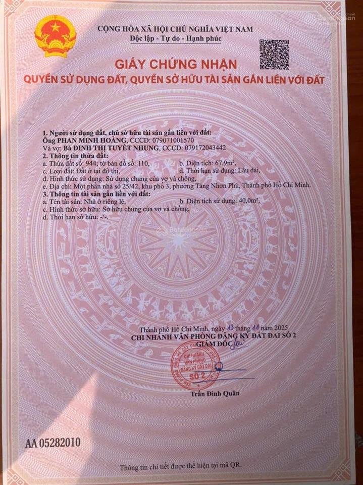 Bán lô đất siêu đẹp 4,5x17,5m hướng đông nam