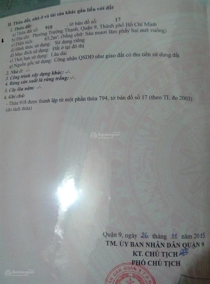 Đất d1 dự án việt nhân riverside 230 đường lò lu, trường thạnh, quận 9, dt 65m², 3.45tỷ tl.