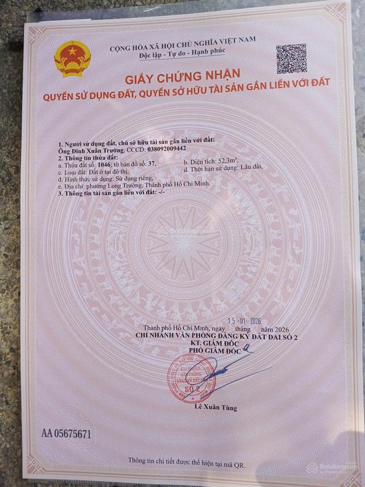 Đất kdc riocasa chợ long trường đường trường lưu, long trường, quận 9, 51m2, giá 3.6ty tl