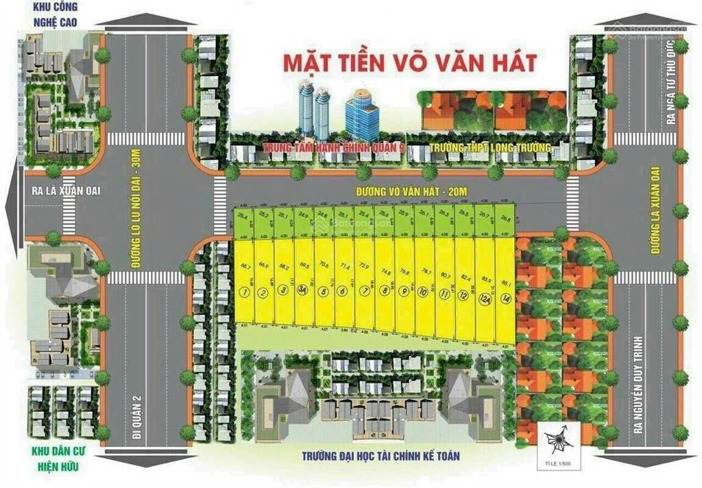 Bán đất mặt tiền võ văn hát, long trường, quận 9 cũ, dt 94m2 giá 7ty