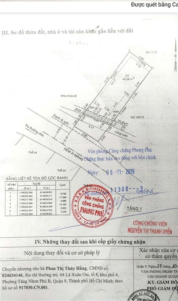 Hạ giá lô đất đường 494, tăng nhơn phú a, quận 9 dt 75m2 giá 4,35ty