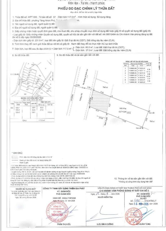 Bán đất mặt tiền đường 102, phường tăng nhơn phú a, quận 9 cũ, 117m2, giá 7.6 tỷ