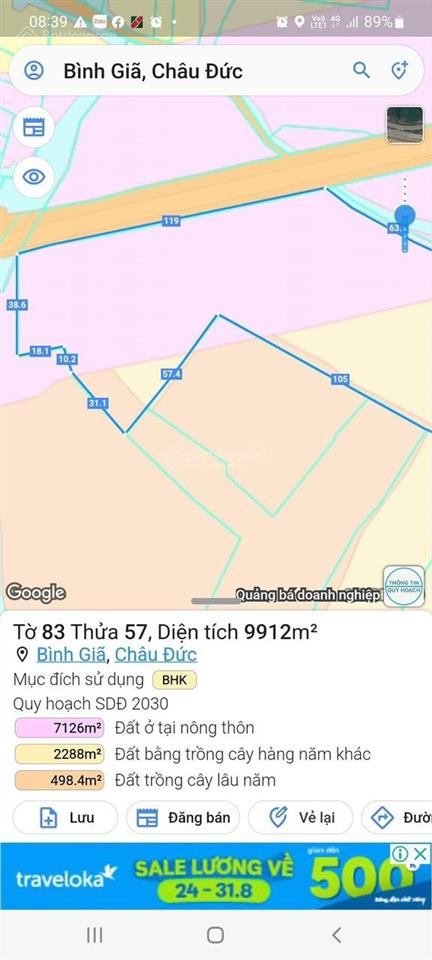 Đất đã có thổ cư phù hợp với ae nào muốn mở trung tâm dạy lái xe hoặc kho bãi containe