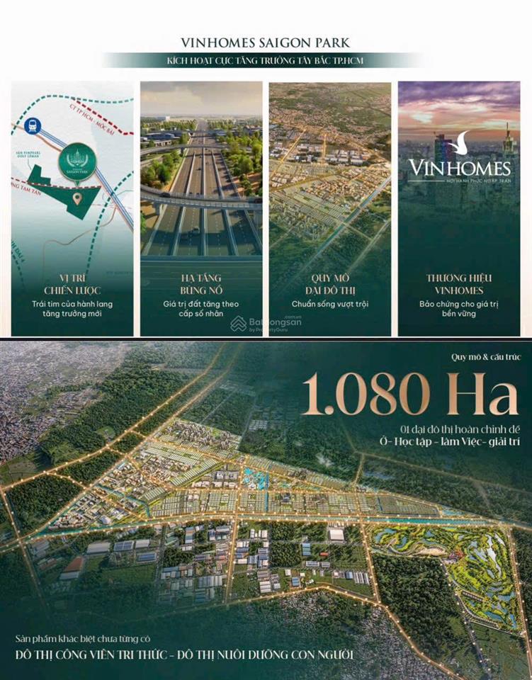 Chính thức nhận booking dự án vinhomes saigon park. hóc môn