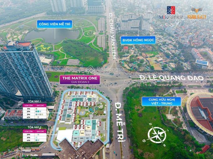 Bán shophouse thông 3 tầng, diện tích 356m2 the matrix one premium, sổ hồng lâu dài, giá từ 54 tỷ