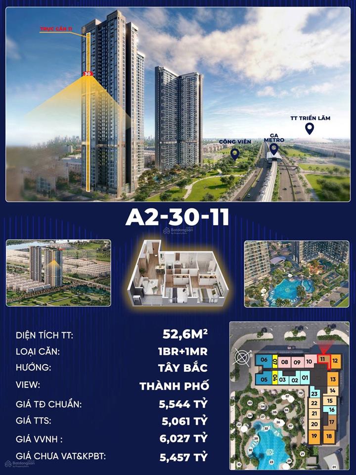 Bán căn 2pn masteri grand vuenue cổ loa, dt 52,6m2, giá chỉ hơn 5.x tỷ, view sông hồng.