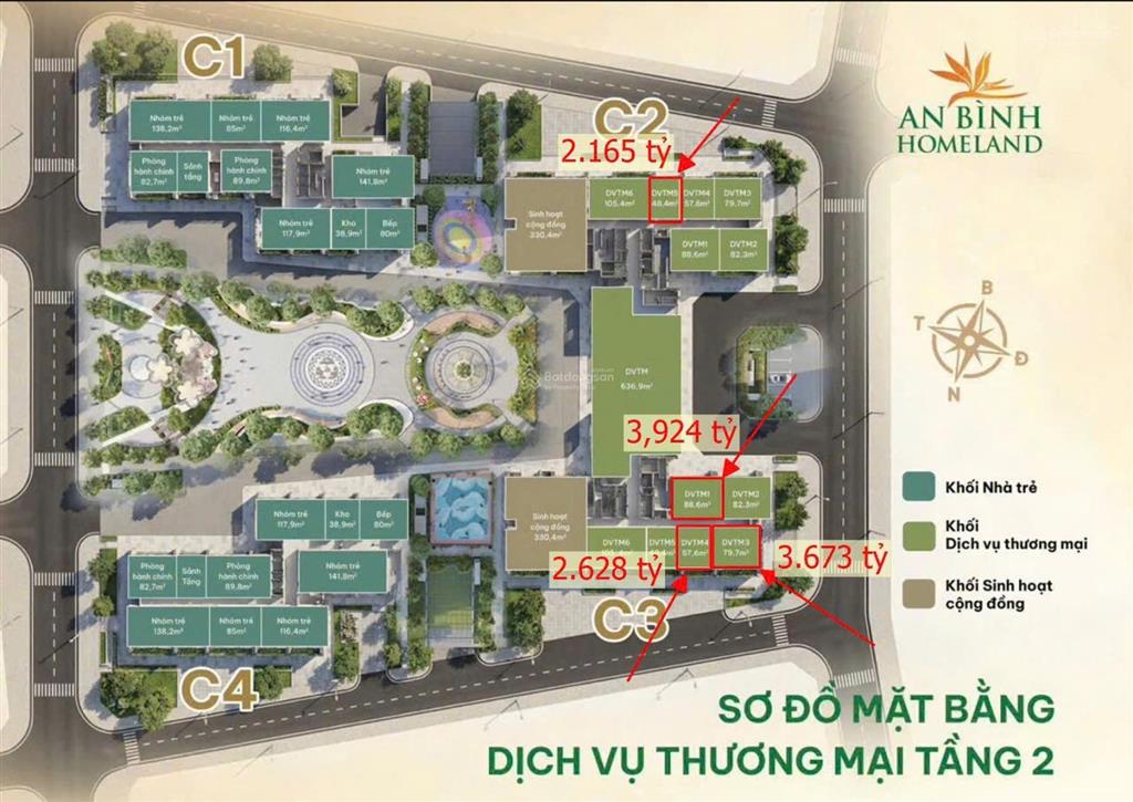 Bán shophouse tmdv dự án an bình homeland, giá chỉ từ 2,1 tỷ/ căn 50m2, dòng tiền cực tốt