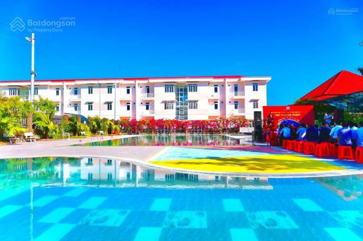 Bán gấp đất nền đẹp 130m2  sổ đỏ  dự án dvilla hoàng thành  ngay trường học  bể bơi