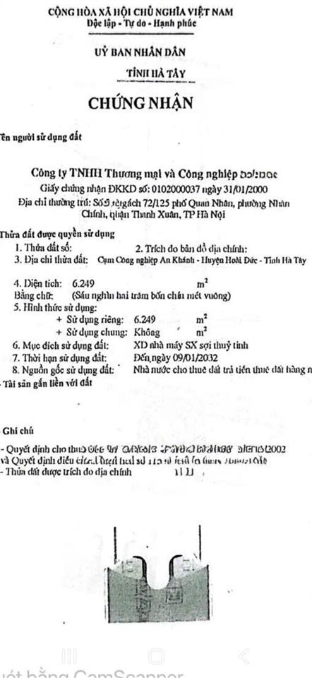 Bán đất công nghiệp có nhà xưởng an khánh hoài đức hà nội