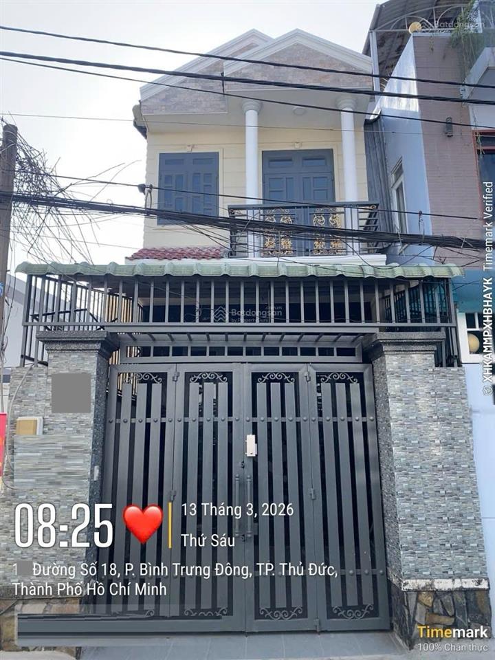 Bán nhà riêng mặt đường số 18 gần ngay chợ tân lập p. bình trưng mới q2 cũ (71.4m2) 9.4 tỷ