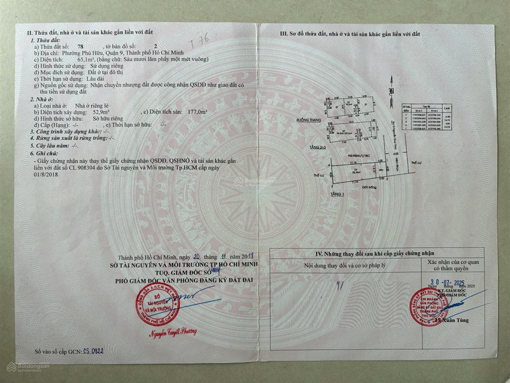Bán nhà riêng 3 tầng da khu nhà ở hoàng gia đường 980 gần chợ long trường (65.1m²) 6.6 tỷ