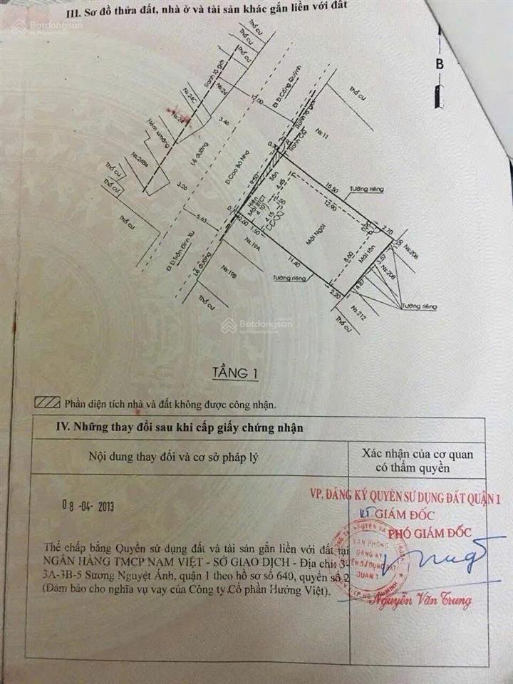 Bán nhà mặt phố đường cao bá nhạ p. cầu ông lãnh q1 gần chợ bến thành (169,7m²) 83 tỷ