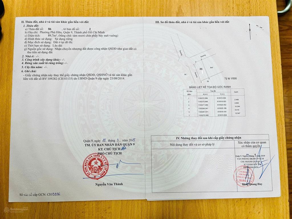 Bán đất ở đô thị nền góc 2mt kdc tín hưng đường nguyễn thị tư gần chợ long trường 89.7m2 65 tr/m2