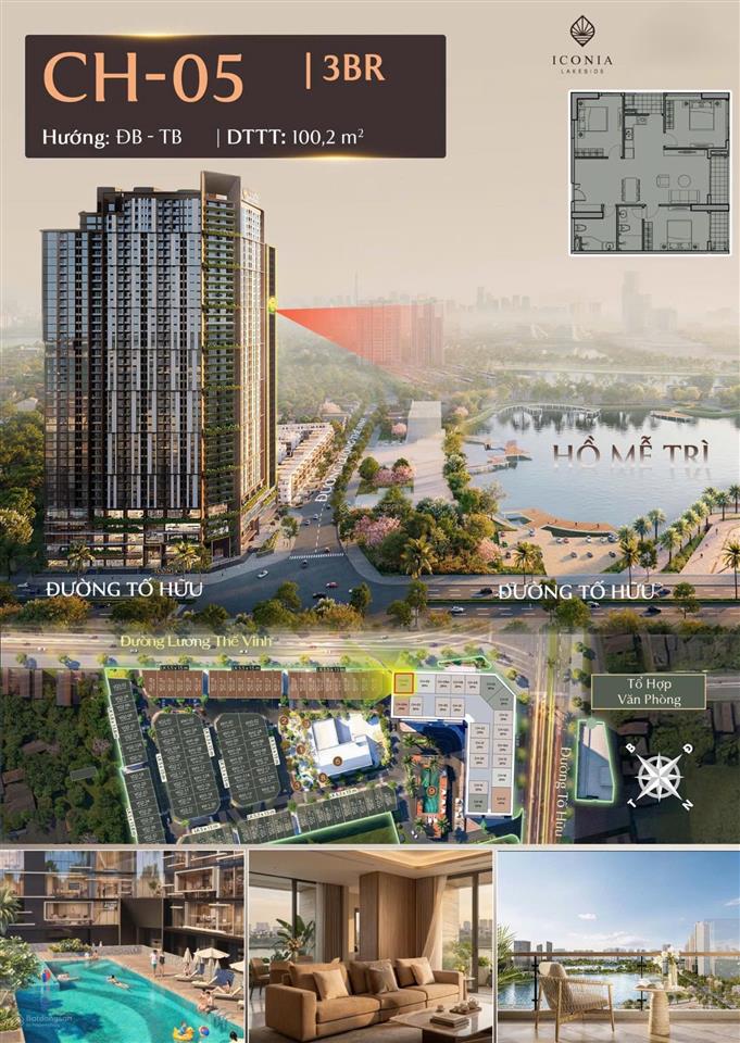 Căn ngoại giao 3pn view hồ phùng khoang  giá rẻ  0968 016 ***