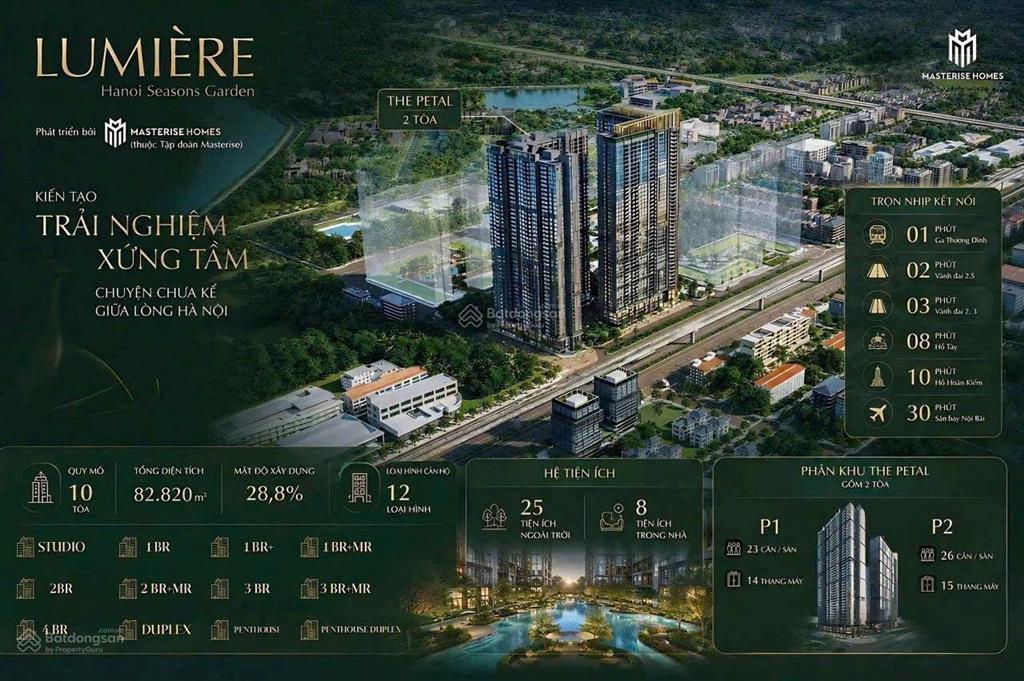 Bán cc tại hanoi seasons garden, giá ưu đãi, 15,15 tỷ, 101m2, view đẹp