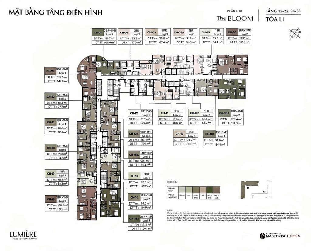 Bán cc tại hanoi seasons garden, giá ưu đãi, 15,15 tỷ, 101m2, view đẹp