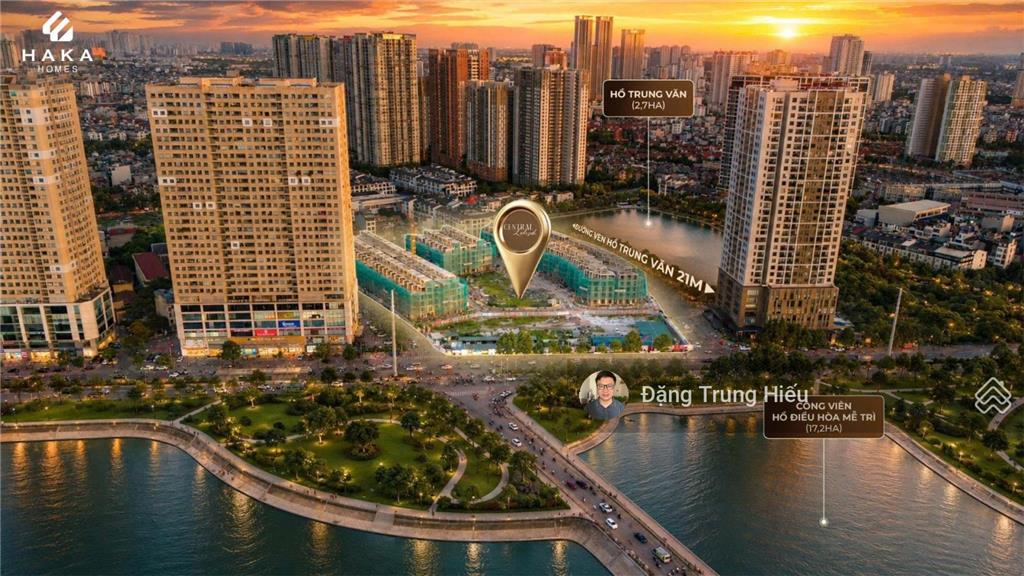 Duy nhất lô áp góc view hồ trung văn tại central lakeside, 100m chỉ 35 tỷ cho vị trí view hồ.