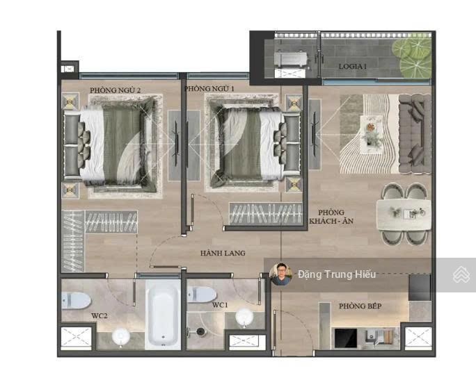 Căn 2n2vs tầng cao, view sông hồng giá chỉ nhỉnh 9.3 tỷ, nội thất cao cấp, vị trí độc tôn.