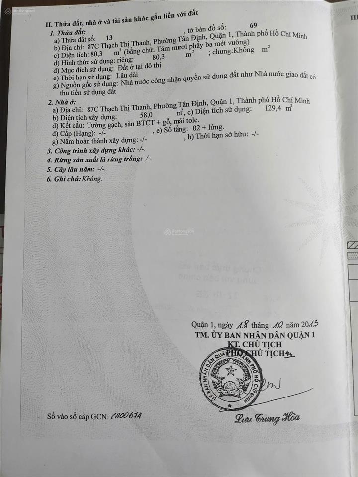 Bán nhà chính chủ hẻm 1 sẹc thạch thị thanh (q1 cũ), shr 80m2 | 15,9 tỷ tl nhẹ