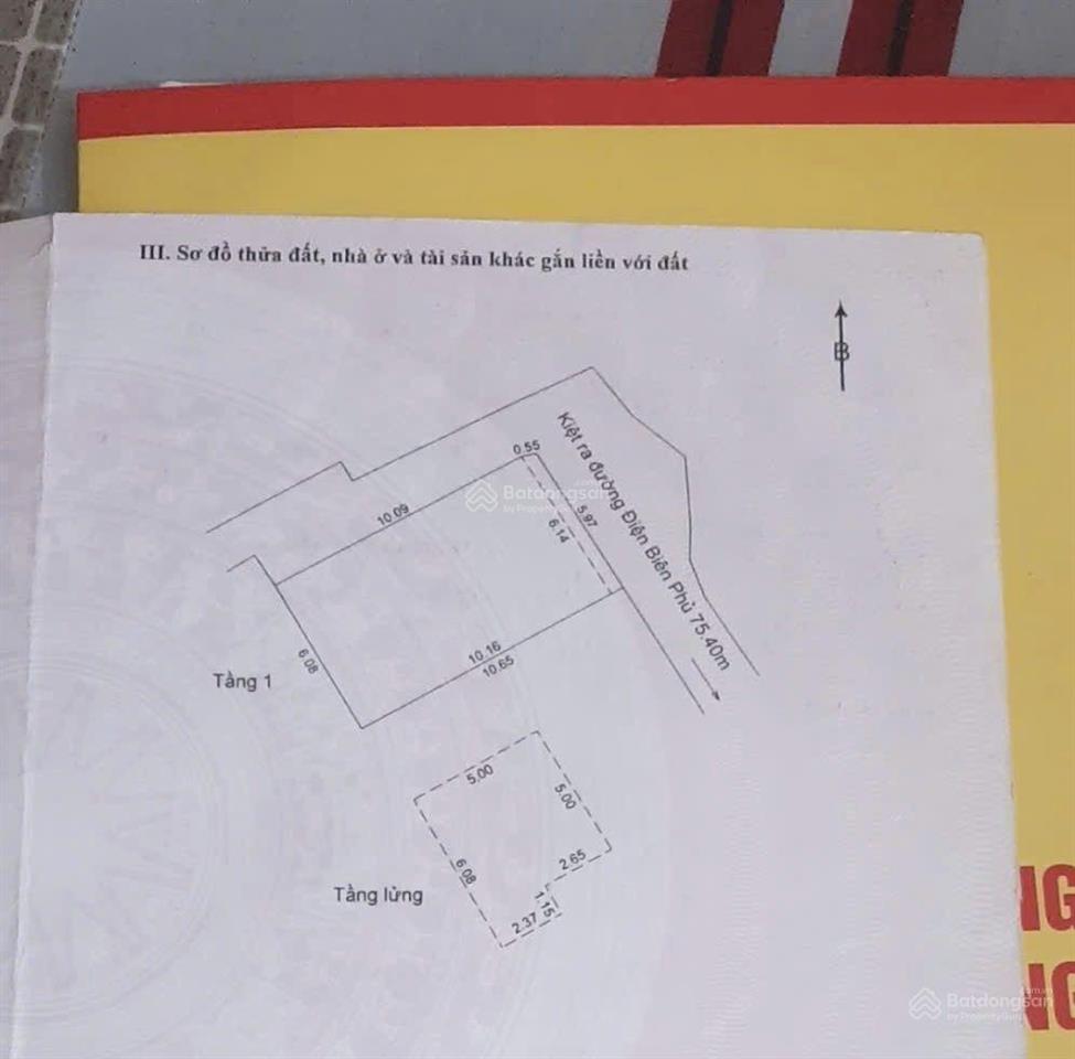 Điện biên phủ, căn góc 65m2 ngang 6,1 m. kiệt 3m sát đường chính. 2.x tỷ  nhà hơi cũ nhưng cực