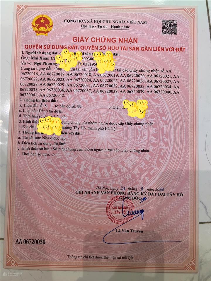 Bán căn mini xuân la, tây hồ. giá rẻ có sổ từng căn. căn góc tầng trung đẹp