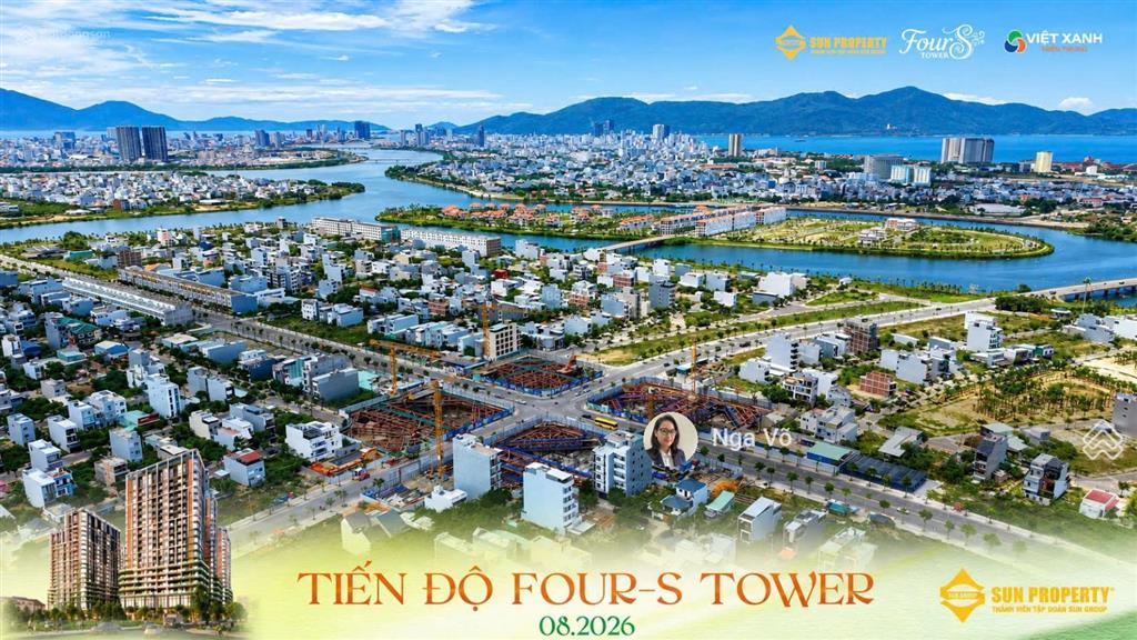 Quỹ căn hiếm four s tower 2pn + sân vườn + view biển  vừa ở vừa khai thác cho thuê