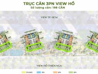Căn hộ forest onsen 3pn, 115,51m², view hồ thiên nga, view thành phố, giá gốc cđt