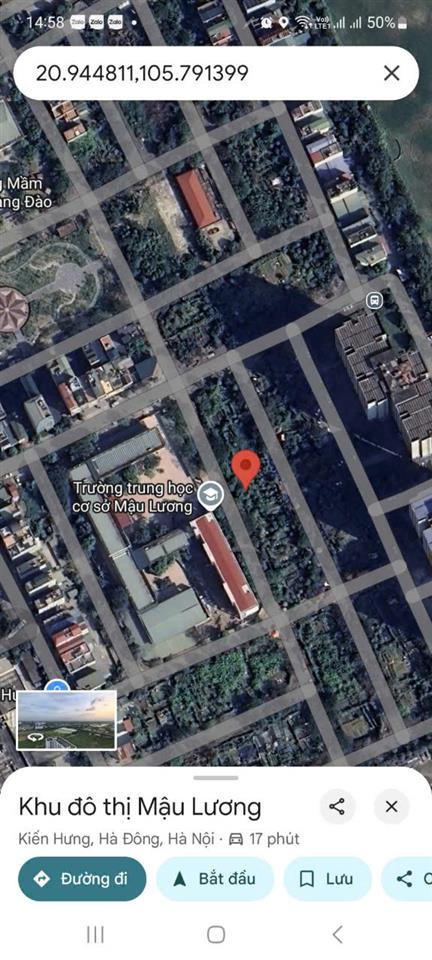 BÁN ĐẤT KHU ĐẤU GIÁ KIẾN HƯNG – ĐỐI DIỆN TRƯỜNG THCS MẬU LƯƠNG - KINH DOANH ĐỈNH - CHỈ