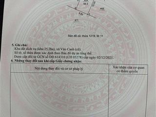SỞ HỮU NGAY KHU ĐẤT DỊCH VỤ 25,2ha SỐ 404 ĐẸP - GIÁ TỐT - Vị Trí Đắc Địa Tại Vân Canh,