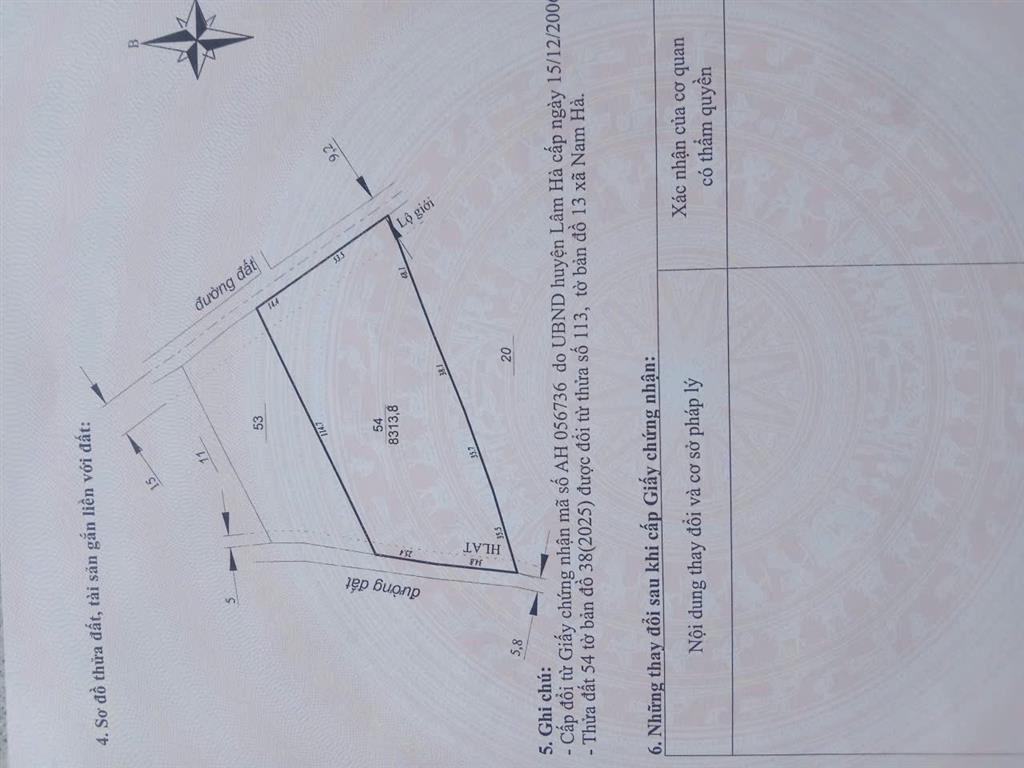 ĐẤT ĐẸP – GIÁ TỐT - CẦN BÁN LÔ ĐẤT 2 MẶT TIỀN 8.313,8 M² TẠI XÃ NAM HÀ LÂM HÀ, TỈNH LÂM