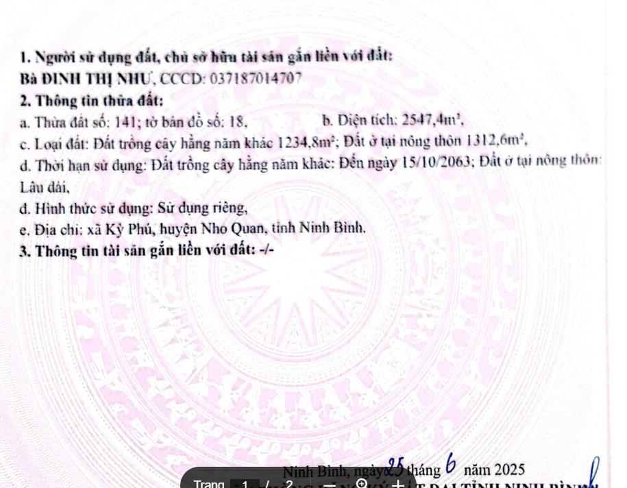 Tôi cần bán đất quỳnh lưu, huyện nho quan, ninh bình.