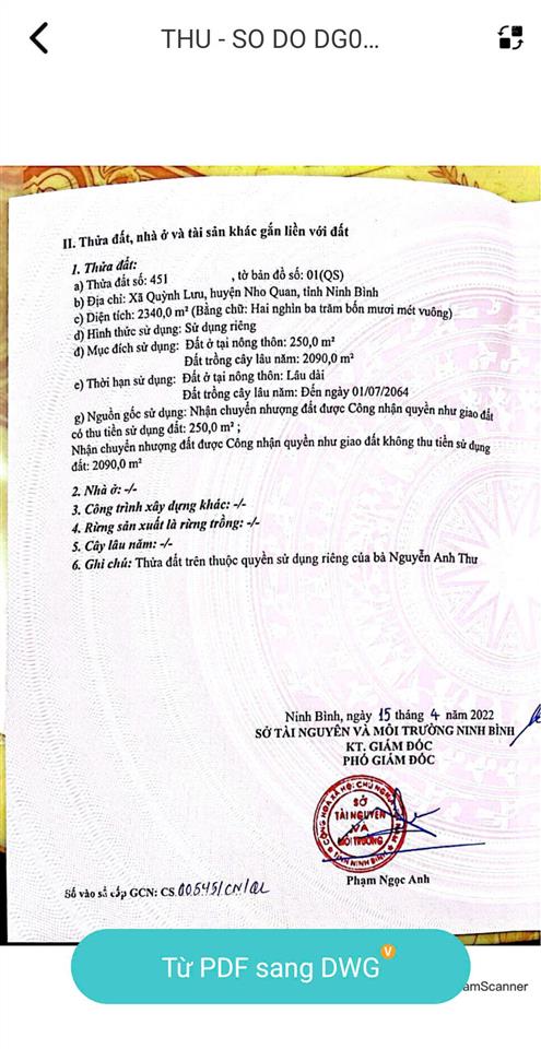 Cần bán lô đất xã quỳnh lưu, nho quan, tỉnh ninh bình