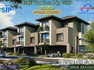 Bán biệt thự đơn lập 360m2 ( căn góc) khu đô thị vsip nghệ an