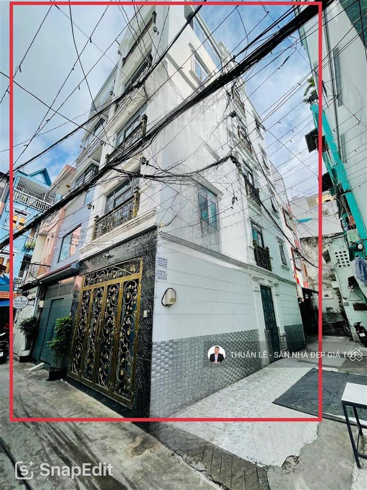 Nhà mới, đẹp (4,2m x 10m)  hxh 5m  cách 5 căn ra mặt tiền nguyễn thượng hiền. nhà 5tầng + 6pn lớn