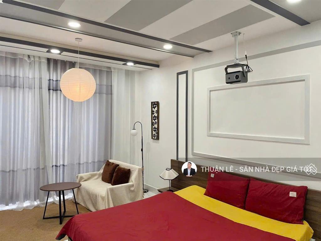 Nhà mới, đẹp (4,2m x 10m)  hxh 5m  cách 5 căn ra mặt tiền nguyễn thượng hiền. nhà 5tầng + 6pn lớn