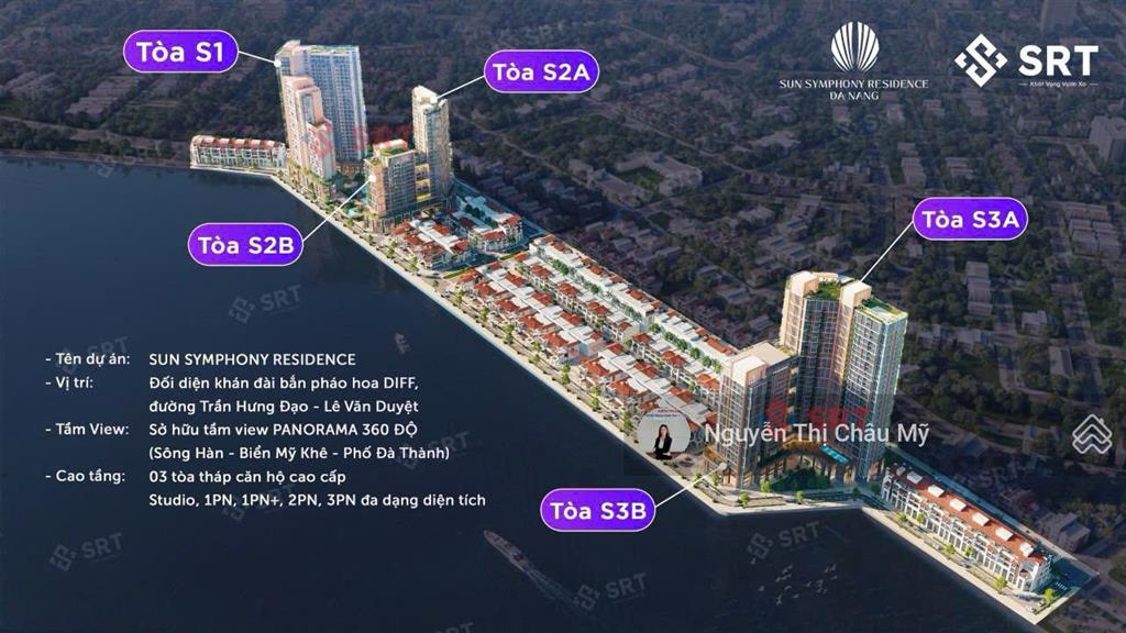 Châu mỹ srt  căn hộ studio tòa s3a.26.15  view hướng đông mát, view biển, bán đảo  the symphony
