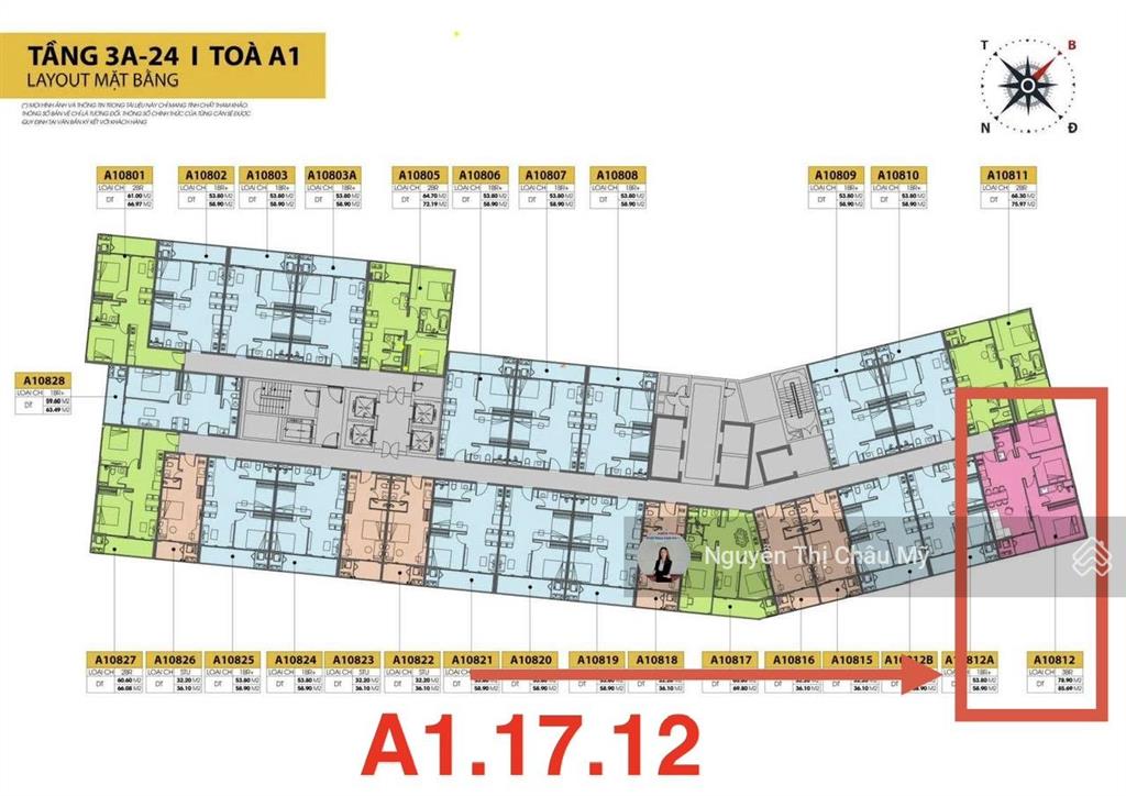 Căn hộ 3pn giỏ hàng view sông cora tower  tầng cao 17 căn góc  châu mỹ srt