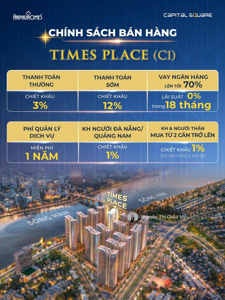 Châu mỹ srt  căn hộ 2br capital square  tòa c1  tòa times place